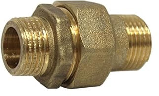Arcanaute - Raccord laiton à visser - Raccord Union Droit 3 pièces Mâle/Mâle Ø1/2'' (15/21) - Arcanaute