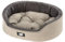 Ferplast Hundebett Dandy, abnehmbares, waschbares Kissen, Baumwollbezug mit weicher Polsterung, ideal auch als Katzenhütte, 55 x 41 x H 15 cm, braun