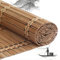 Natur Bambusrollo Blickdicht Bambus Raffrollo, Bambus Rollo Ohne Bohren, Sonnenschutz Und Sichtschutz Rollo Jalousien Seitenzugrollo, Für Innen-/Außen-/Garten-/Pavillon-/Küchen Tür Vorhänge(75 x 175 c