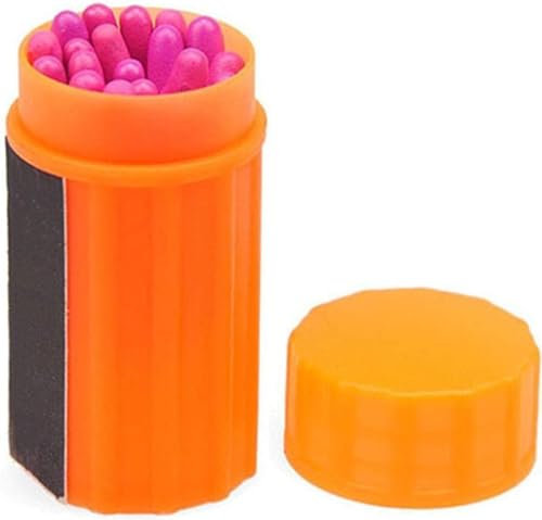 Partidos de camping, kit de supervivencia a prueba de agua, fósforos resistentes al viento, fósforos de emoción, para camping, senderismo (1 juego)