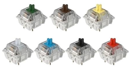 Gateron Switches Mechanical Keyboard 3 Pin Red Brown Blue Green White RGB Silent Clicky Linear Tactile Compatible Cherry MX BIANMTSW(2,50PCS)