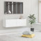 DYRJDJWIDHW piaski,Meuble TV Suspendu Blanc,Meuble TV 120 cm de Longueur,Meuble TV Blanc 100x30x30 cm Bois d’ingénierieConvient au Salon, à la Chambre à Coucher, à la Salle de séjour