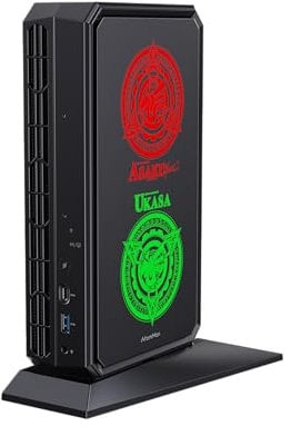 AtomMan G7 PT MINI PC Barebone with AMD Ryzen 9 7945HX, 16C/32T,8 GB GDDR6 AMD Radeon RX 7600M XT Mini Gaming PC, HDMI2.1/DP2.0/USB-C,WiFi7,BT5.4,2.5G LAN,2xPCIe4.0&PCIe5.0 SSD slots