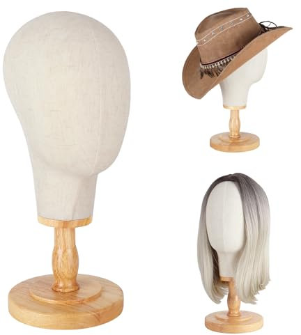 DaizySight Standfester Perückenkopf, 21/54cm Mannequin Köpfe Perückenständer für Presentation von Mützen und Hüten, Perrückenträger Puppenkopf Dekokopf, Perückenständer