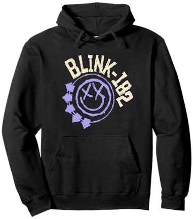 Offizielles Blink-182 Purple Smiley Logo Pullover Hoodie