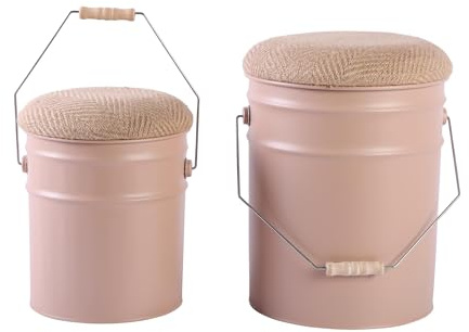 Leitmotiv Stool Set Buckets Soft Brown