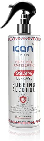 ican London Isopropyl Rubbing Alcohol, 99.9% Pure, Trigger Spray, 500ml