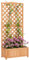 DecHome - Fioriera da esterno con grigliato, in Legno, 76x36x170 cm, colore Marrone