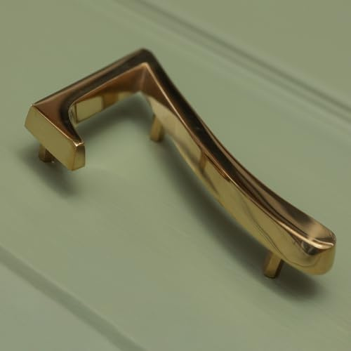 Polished Brass Floatinig House Number | 5 inch Modern Door Sign Numbers Signs Plaques | Street Home Address Numerals