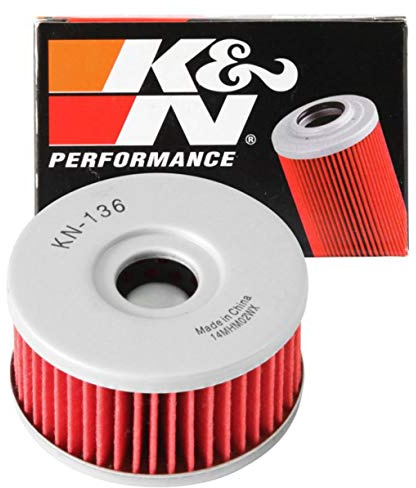 K&N Motorcycle Oil Filter: High Performance, Premium, KN-136