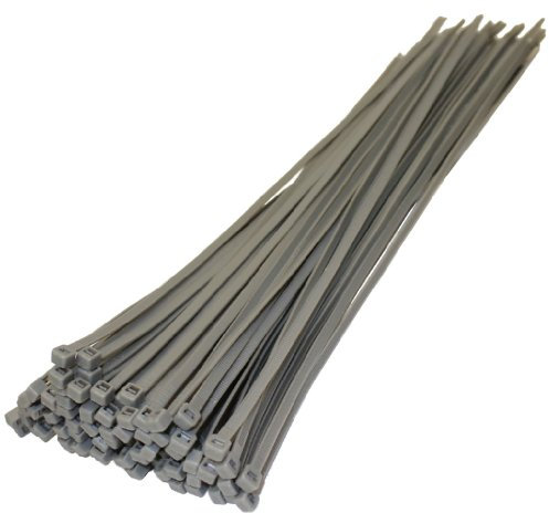 All Trade Direct 100 X Silver / Grey Cable Ties 370Mm X 4.8Mm Wheel Trims Hub Cap Plastic Trim