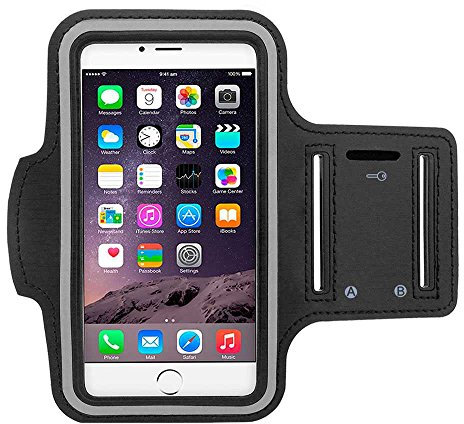 OcioDual Porta Movil Running, Brazalete Movil Running, Riñonera Deportiva, Brazalete Deporte, Funda Deportiva para Brazo con Compartimento para Llave, Funda Brazo 150mm x 80mm para Correr