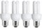 4 x TESCO Energy Saving 11W (=54W-60W) E27 ES CFL Light Bulbs, Edison Screw, 620-660 Lumen, 10 Years, 827 2500K Warm White