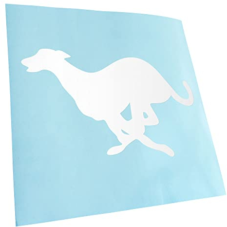 Kiwistar - Autoaufkleber - Weiß - 17x11cm Windhund - Heckscheibe Auto Aufkleber wetterfest für Kfz LKW Mofa Truck - Sticker außen selbstklebend Tuning Zubehör für Fenster Fahrzeug Scheibe