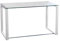 Benetto, Mesa de Cristal para Estudio, Escritorio, Despacho o Oficina, Acabado en Cristal y Blanco, Medidas: 100 cm (Ancho) x 74 cm (Alto) x 50 cm (Fondo)