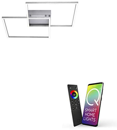 Paul Neuhaus, LED Deckenleuchte, Smart Home fähig, CCT Farbwechsel, dimmbar, inklusive Fernbedienung