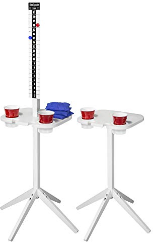 GoSports ScoreCaddy Set mit 2 Outdoor-Anzeigetafeln mit Getränkehaltern – perfektes Score-Tracker-Zubehör für Hinterhof-Cornhole und Hofspiele