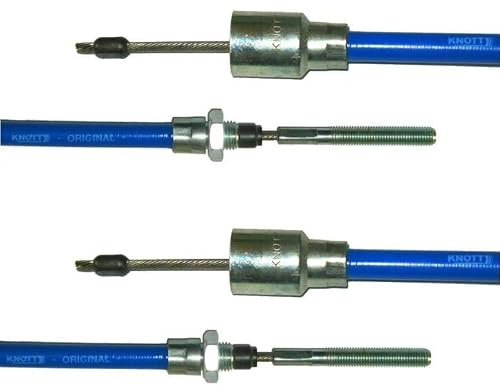FKAnhängerteile 2 x Knott Bremsseil 37086.09 HL: 930 mm - GL: 1140 mm - Nirosta