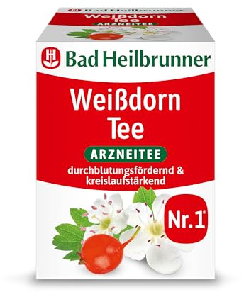 Bad Heilbrunner Weißdorn Tee im Filterbeutel, 12er Pack (12 x 8 Filterbeutel)