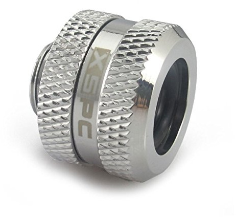 XSPC Anschluss gerade G1/4 Zoll AG auf 14mm AD Hardtube - Chrom-Silber