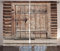 ABAKUHAUS Rustikal Rustikaler Gardine, Holztür Log House, Schlafzimmer Kräuselband Vorhang mit Schlaufen und Haken, 280 x 245 cm, Blasser Kaffee