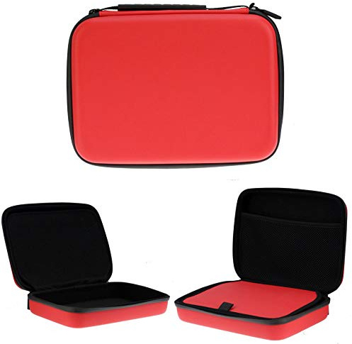 Navitech Red Hard Waterproof Case for Walkie Talkie/Two Way Radio's Compatible with the Motorola XT180