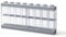 LEGO Minifiguren-Schaukasten für 16 Minifiguren, Stapelbare Wand- oder Tischbox, grau