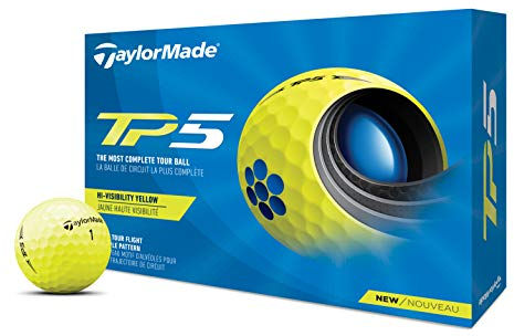 TaylorMade TP5 Golfbälle, Gelb, 2021