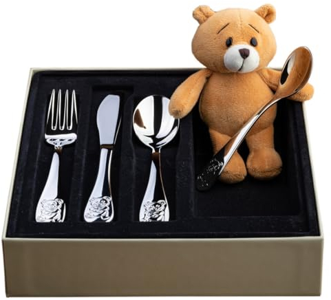 JOYERÍA EL FARO | Cubiertos infantiles personalizados | Cubiertos personalizados infantiles con nombre | Grabado personalizado | Presentación en estuche premium | Un regalo para toda la vida