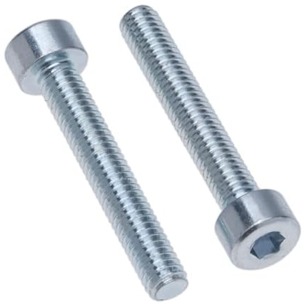 Vis à Tête Cylindrique M6 Strenght Sleel Class 8.8 (Lot de 25) Boulons à Tête Hexagonale à Six Pans Creux Zingués Fixations Cylindriques à Usage Intensif Certifiées DIN912 (6mm x 16mm)