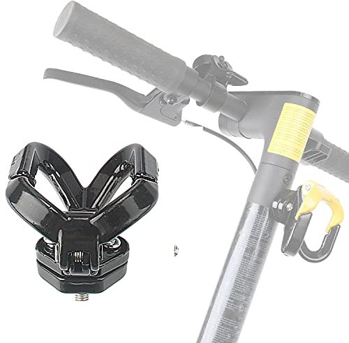 MotuTech - Gancio anteriore doppio per Xiaomi M365 / M365 Pro / 1S / Essential lite Monopattino elettrico Hook con moschettone (nero)