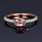 Engagement Ring For Women Rose Gold Color With Pink Oval Stone Simple Design Dazzling Cz Fashion Rings Jewelry 8 Pink