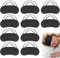 10 Pcs Masque de Sommeil, Masque de Nuit Léger Respirant Cache Oeil Dormir avec 2 Élastiques pour École Maison Bureau Enfants Hommes Femmes (Noir)