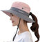 KorhLeoh Sombrero de sol para mujer, protección UV, sombrero de pesca de ala ancha, sombrero de verano para playa, sombrero de safari booney bucket, Rosa., 56-58