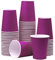 Yuxitia Lot de 60 gobelets jetables en carton pour bricolage, fête de mariage, rassemblements, pique-nique, barbecue, voyage et événement, 237 ml (violet foncé)
