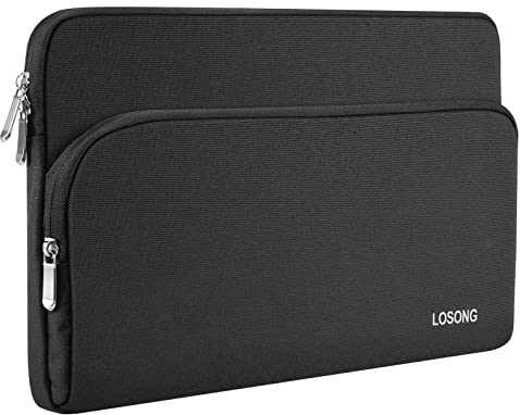 Losong Portable Monitor Case 15.6 Inch, Protective Carrying Sleeve for Most 15.6 Inch Portable Monitors, Durable Portable Computer Laptop Display Bag with Accessory Pocket,Size-15.3x9.9 Black