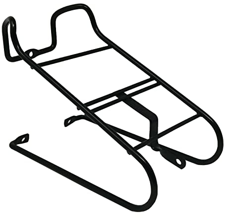 MADICKS Gepäckträger vorne schwarz für Fahrräder 24-28 Zoll, V-Brake, Stahl, 5 kg Traglast