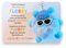 Endlich Schulkind! Mut-Monster FLOBBY, Geschenk Einschulung, Glücksbringer, Mutmacher, Schultüte, Lernhelfer, Anhänger Mäppchen oder Ranzen (Blau)