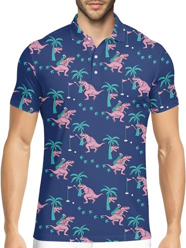 HIVICHI Golf-Shirts für Männer, lustige Golf-Shirts für Männer, hawaiianische Polo-Shirts für Männer, Golf-Geschenk, Aop-Polo-68086, 3X-Groß