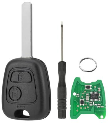 433 MHz ID46 Chip 2 pulsanti auto telecomando portachiavi per Peugeot 307 Citroen C1 C2 C3 C4 Xsara Picasso con lama VA2 cacciavite portachiavi