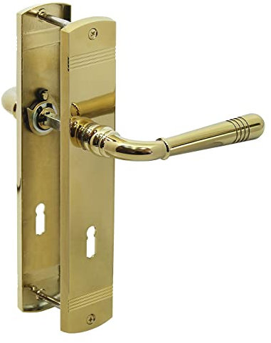 Häusler Onlinehandel GmbH Türbeschlag 1612 Helena LS BB Messing poliert PVD Türklinke