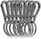 GEEHUA 8Pcs Porte Clés en Métal Robuste, Mousqueton Porte Clé Porte Clés en Alliage De Zinc Avec Porte-Clés À Dégagement Rapide En Acier Inoxydable Pour Homme Et Femme