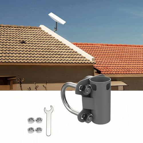 Soporte para mástil de antena para cuenco Starlink, soporte Starlink, soporte para antena parabólica, accesorio Starlink, soporte de mástil en forma de U, abrazadera doble