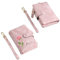 Glimmerday Personalisierte Brieftasche für Frauen, Floral Geburtstag Brieftasche, Bifold Leder Brieftasche mit personalisierten Namen, (Rosa)
