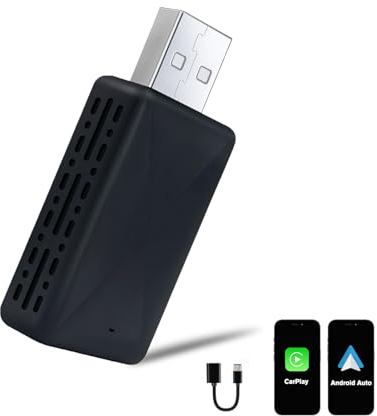 KAOLALI 2 in 1 Wireless CarPlay Adapter für Apple & Android Auto, Wireless CarPlay Dongle Receiver Adapter für Werkseitig Verkabelte, Wireless Adapter für Android Auto iOS, USB Plug and Play