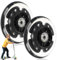 Scooter Rollen, 2 Stück 80mm Leuchtende Stunt Scooter Roller Räder, Led Scooter Ersatzräder 80mm Inliner Rollen mit Kugellager, Leuchtende Scooter Räder Geeignet für Allerlei Scooter (Schwarz)