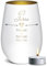 PR Print Royal Weißes Windlicht mit Gravur zur Diamantenen Hochzeit - 60 Jahre - mit Namen & Datum - Hochzeit Geschenke Diamantene Hochzeit | inkl. Teelicht, 450 ml, Innen Gold