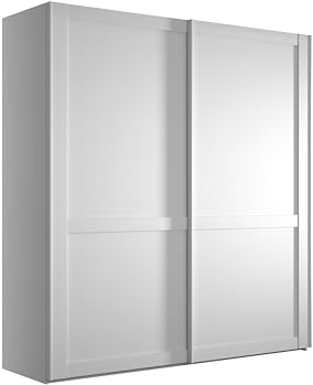 WIEMANN Schwebetürenschrank Landhausstil Kleiderschrank 200cm breit, Weiß, Höhe 217cm, Marlow