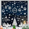 244 Fensterbilder Weihnachten Selbstklebend,Weiß Fensterdeko Weihnachten Wiederverwendbar, Schneeflocken Fensterdeko Weihnachten, Statisch Haftende PVC für Winter Fenster Weihnachten deko