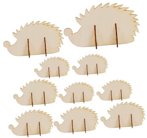 HAPINARY Holz-igel Bastelset Holzscheiben Diy Kreative Holzstücke Für Junge Mädchen Natürliches Langlebiges Material Zum Bemalen Und Dekorieren Für Herbst Und Weihnachten